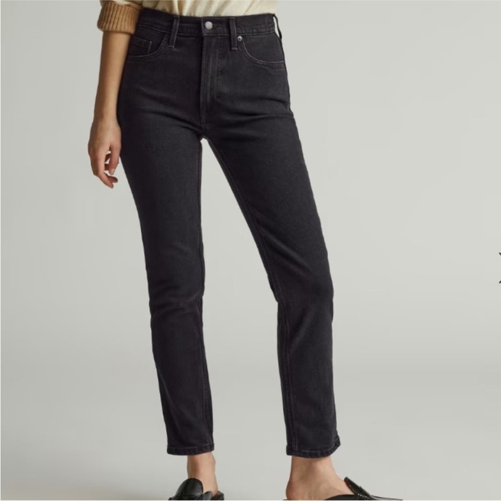 Everlane The Original Cheeky Crop 100% Organic Cotton Black Jeans